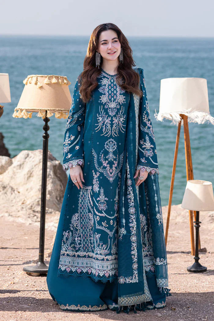 Qalamkar Luxury Embroidered Lawn 3pc  FS-8855