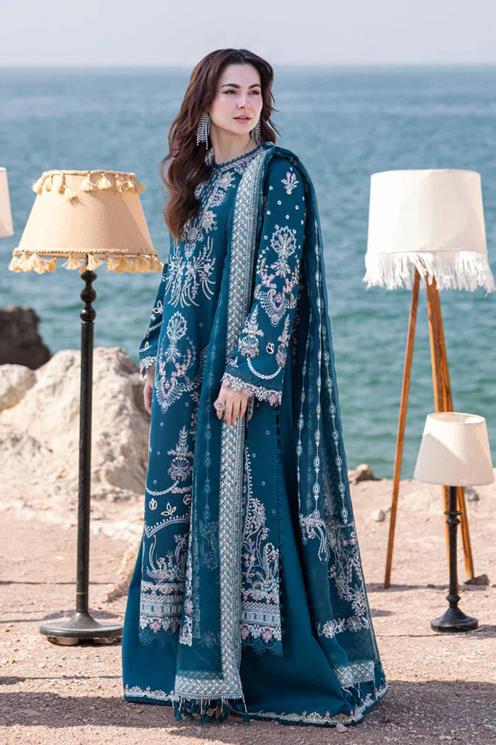 Qalamkar Luxury Embroidered Lawn 3pc  FS-8855