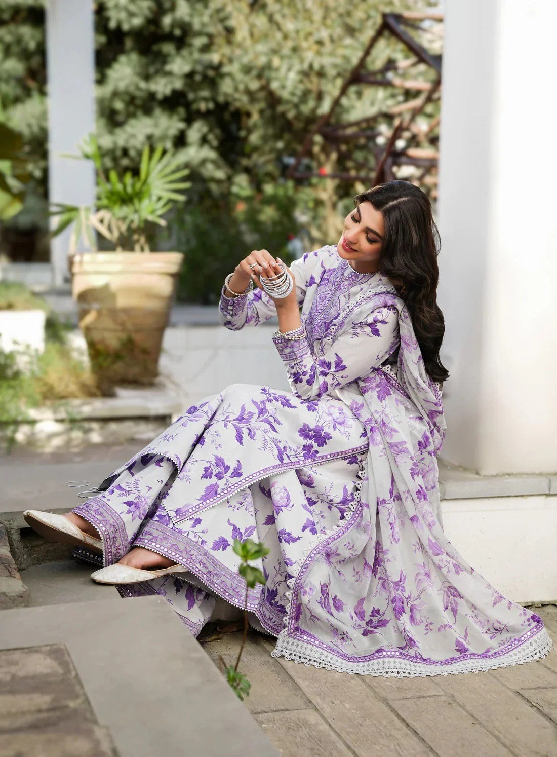 KARANDI  PRINTED+EMBROIDERY UNSTITCH DRESS 3 PIECE 518W