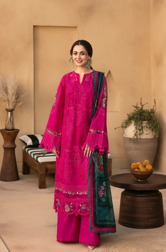 3PC Lawn Embroidered Shirt With Digital Printed Jacquard Dupatta 5038