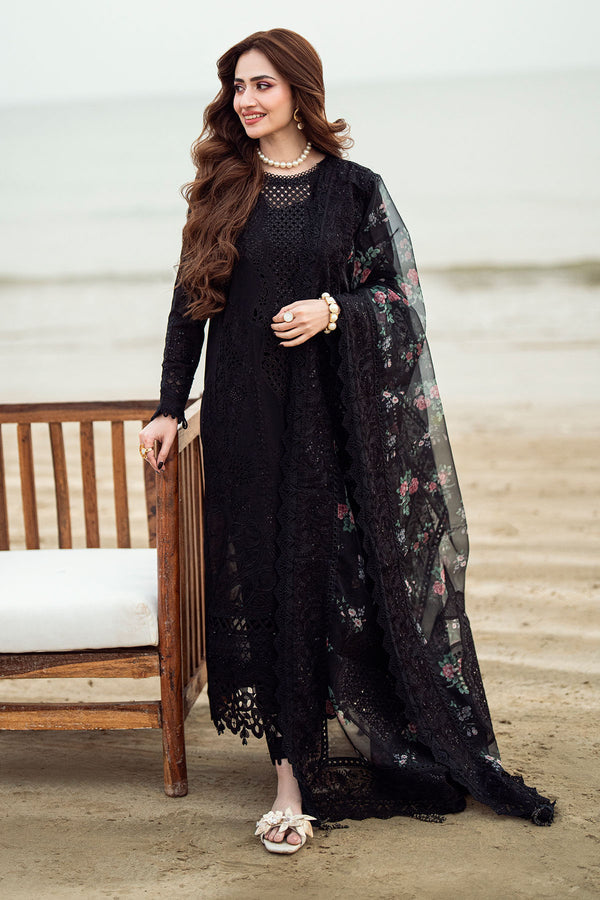 Lawn-3PC Embroidered Shirt with Organza Digital Printed Dupatta-SS1378
