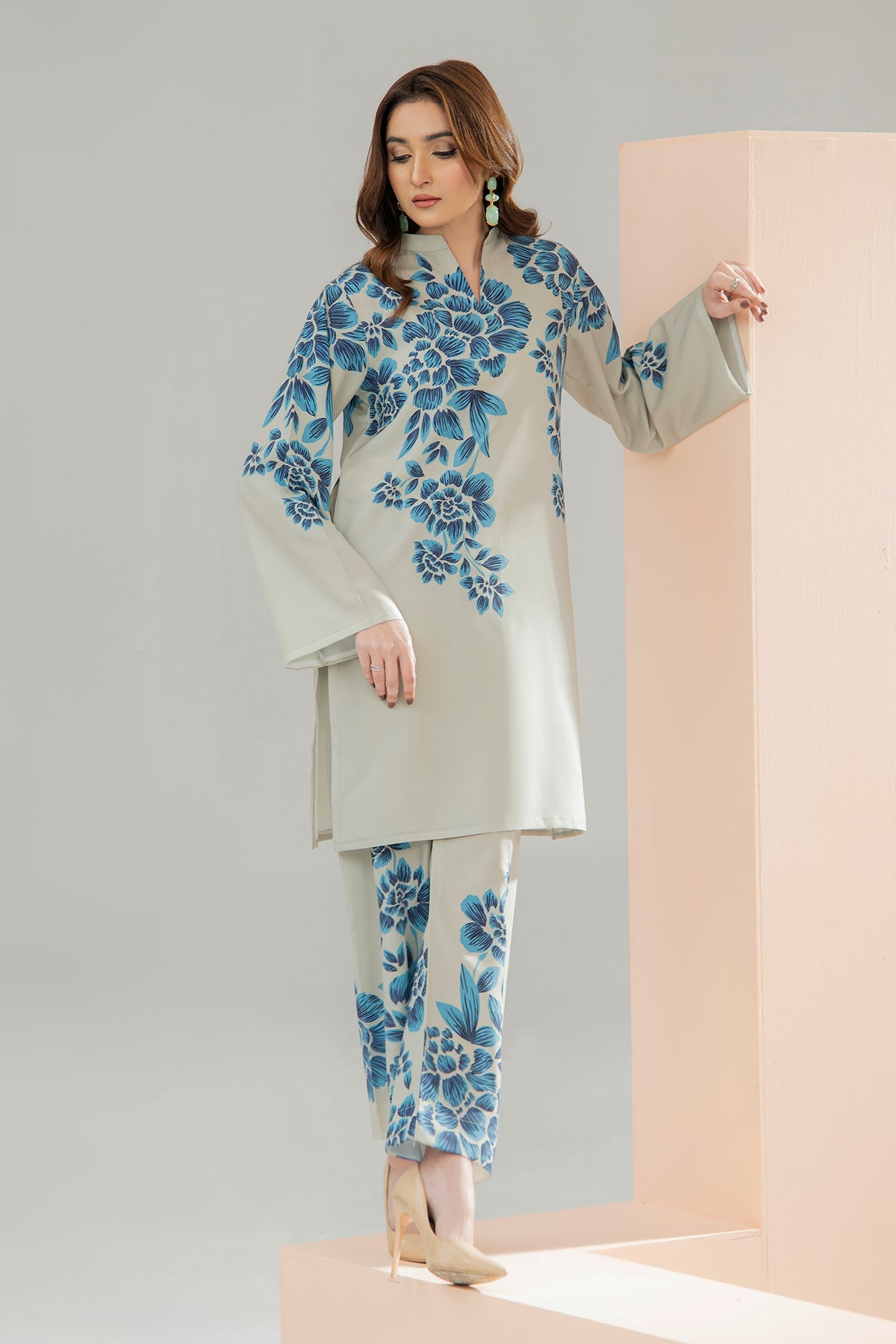 Printed 2-Piece Unstitched Lawn Suit (HE)