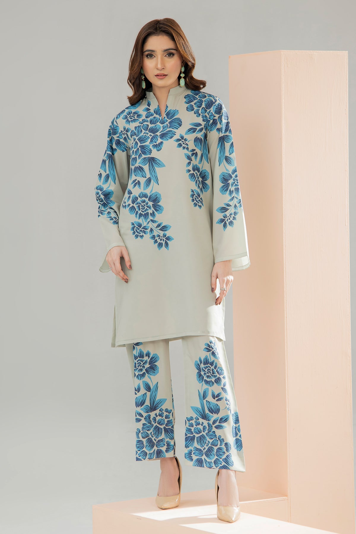 Printed 2-Piece Unstitched Lawn Suit (HE)