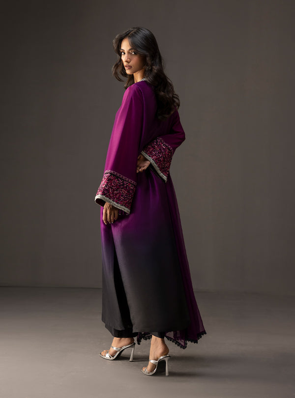3 Piece Unstitched Embroidered and Printed SIlk Suit 226