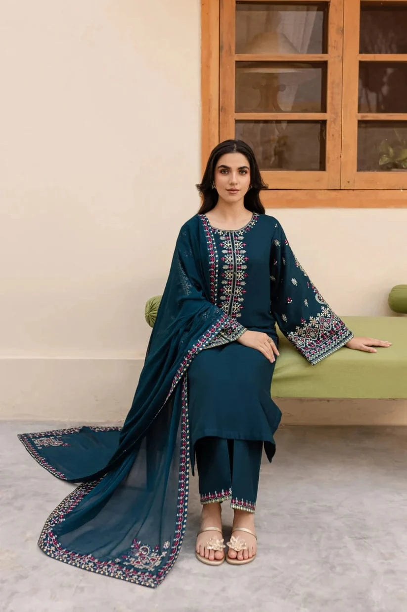 Dhanak Embroidered 3 Piece | LM 585