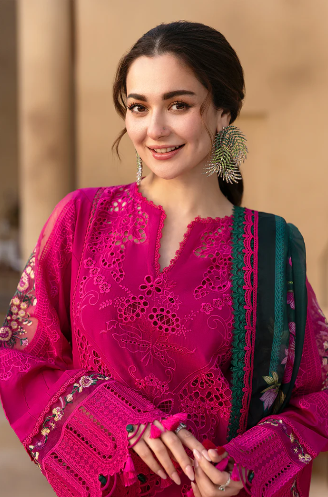 3PC Lawn Embroidered Shirt With Digital Printed Jacquard Dupatta 5038