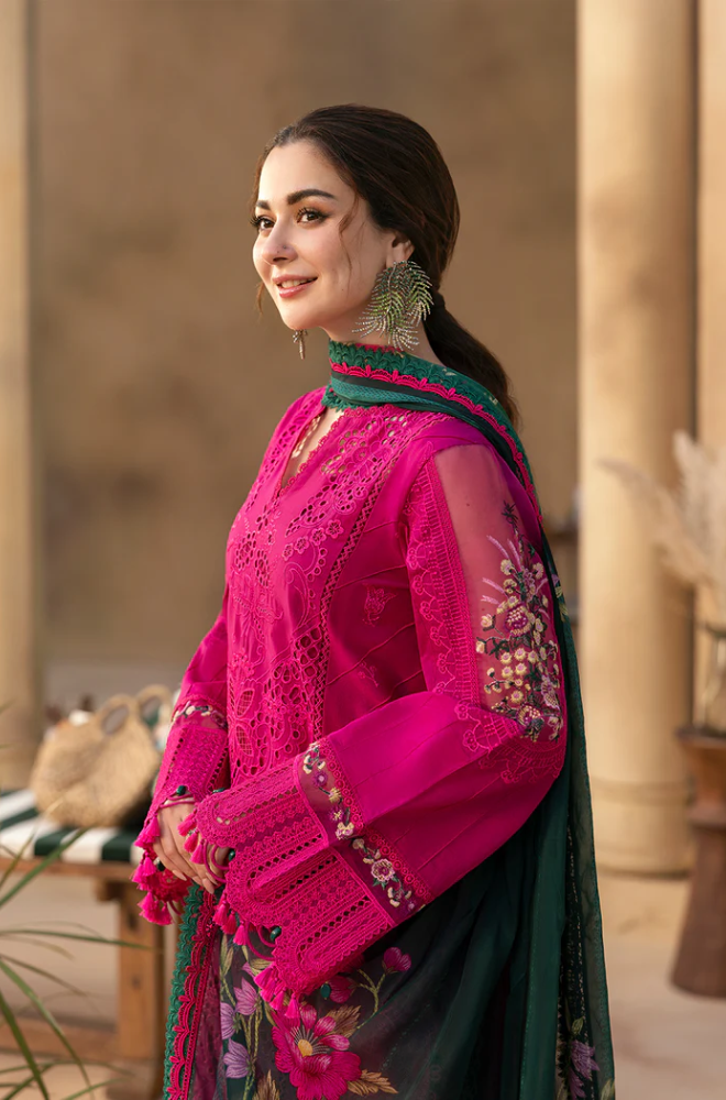 3PC Lawn Embroidered Shirt With Digital Printed Jacquard Dupatta 5038