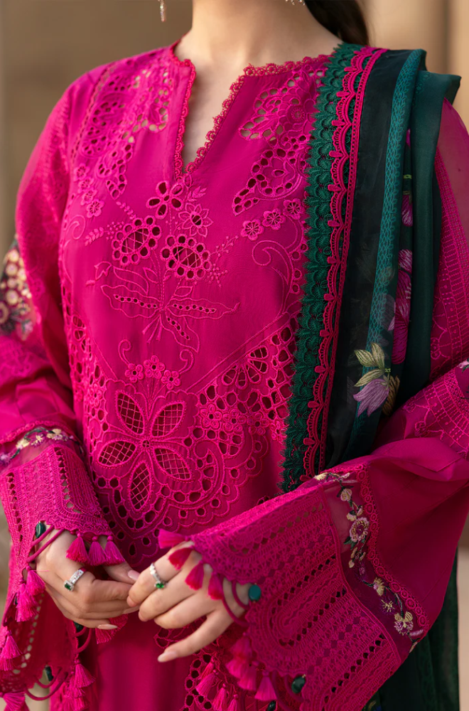 3PC Lawn Embroidered Shirt With Digital Printed Jacquard Dupatta 5038