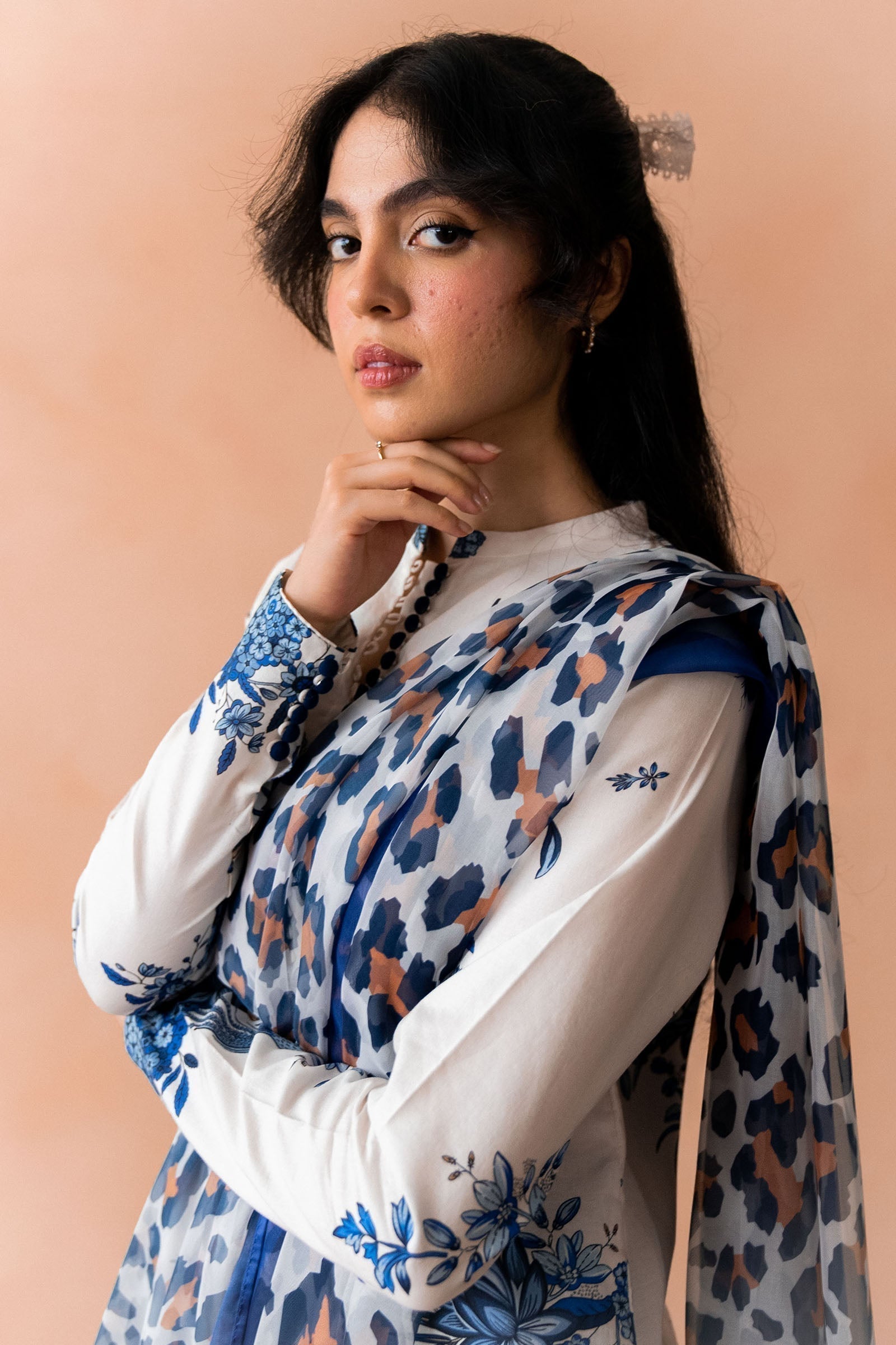 3Pc Digital Printed Lawn Shirt with Printed Dupatta CO488