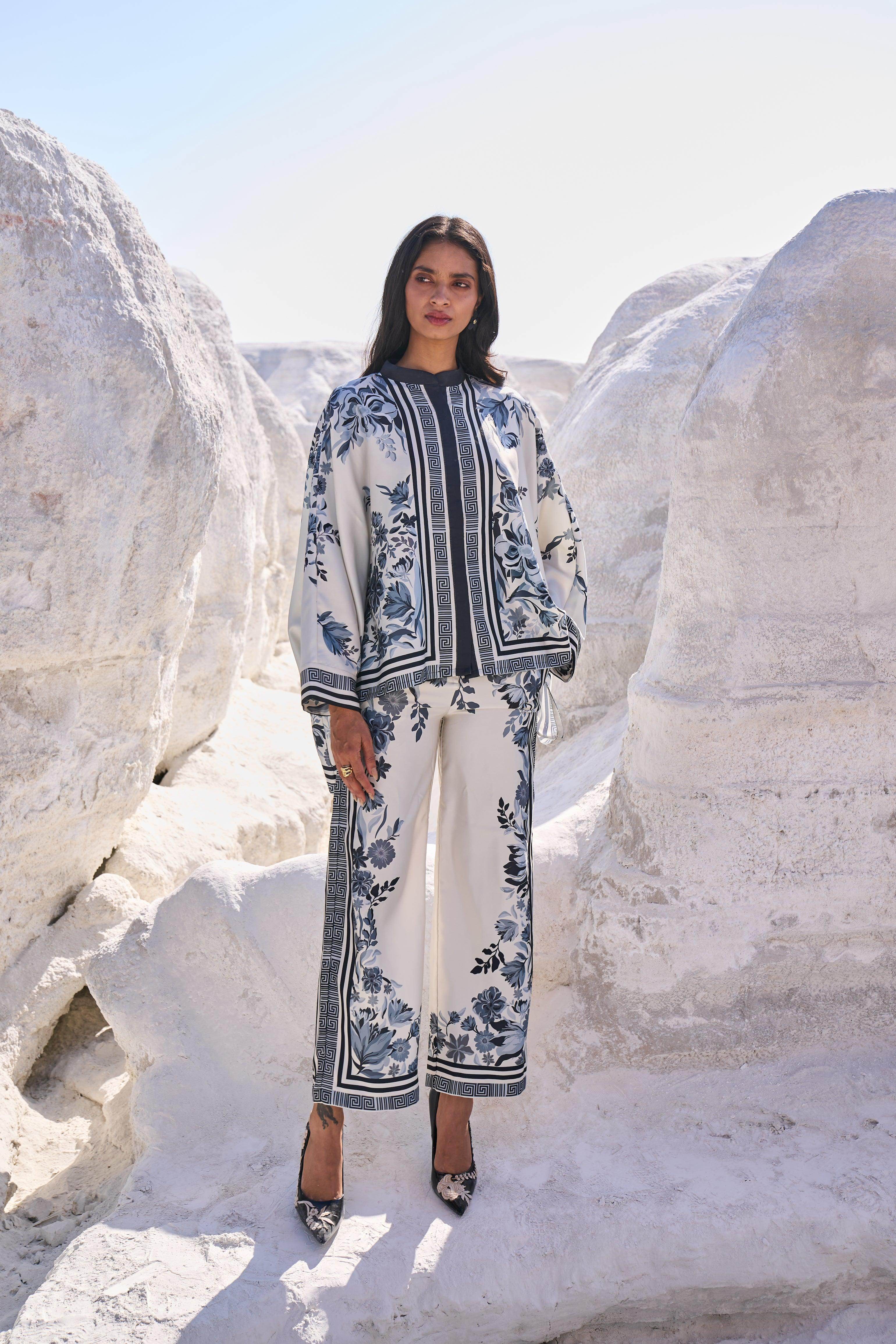 Noir Bloom Co-Ord Set -Sapphire