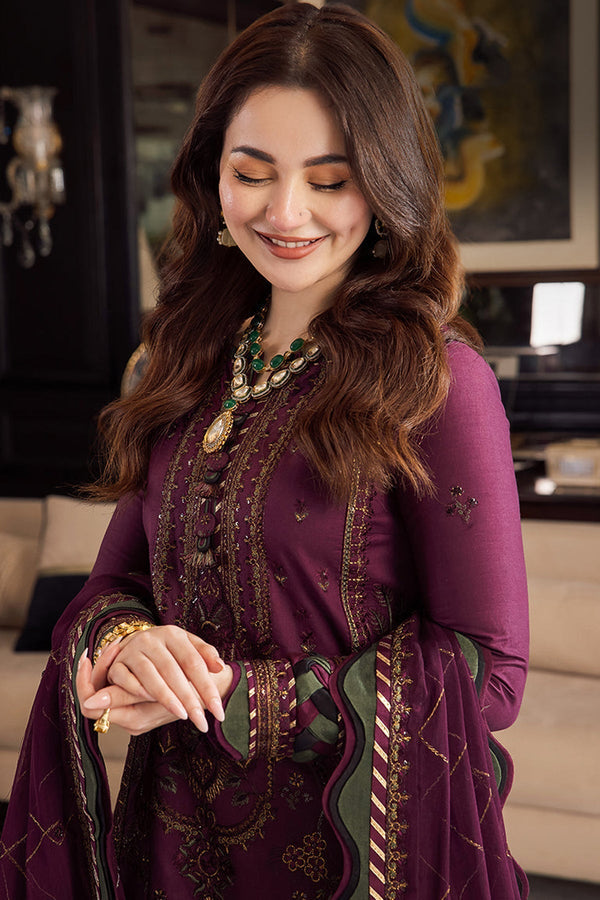 Lawn 3PC Embroidered With Chiffon Embroidered Dupatta- 5015