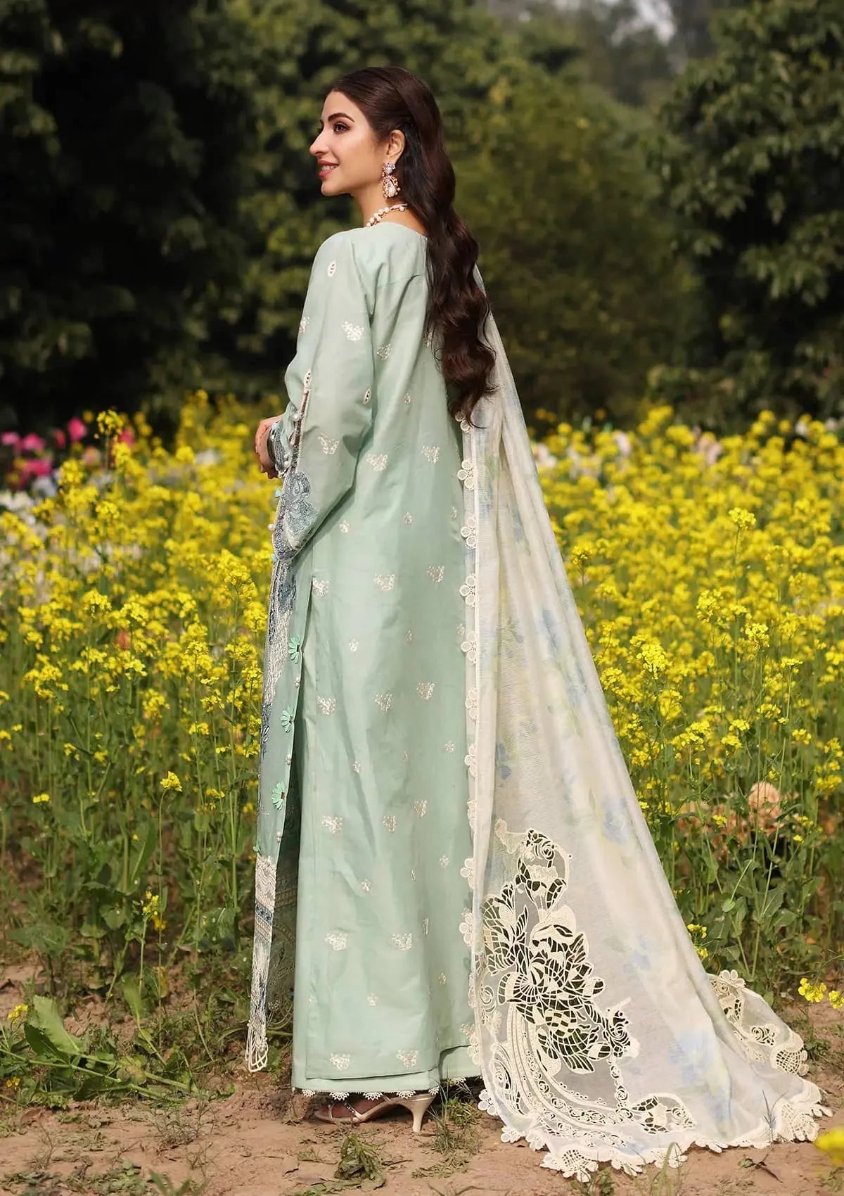 Kahf Premium Festive Embroidered Unstitched Lawn 3PC – KFL-01 TABIR