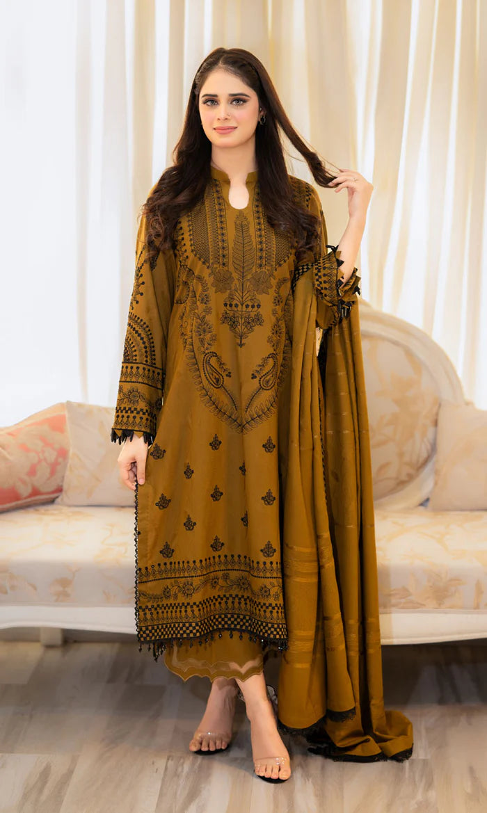 3pc UNSTITCH Lawn Article With Chiffon Dupata 3PC SUIT-5106