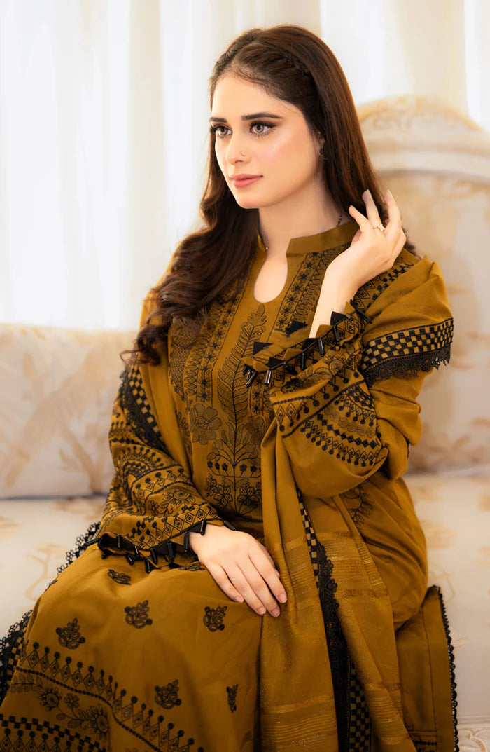 3pc UNSTITCH Lawn Article With Chiffon Dupata 3PC SUIT-5106