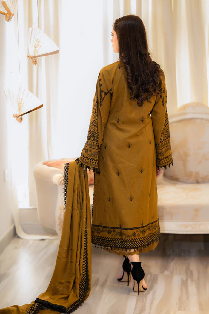 3pc UNSTITCH Lawn Article With Chiffon Dupata 3PC SUIT-5106