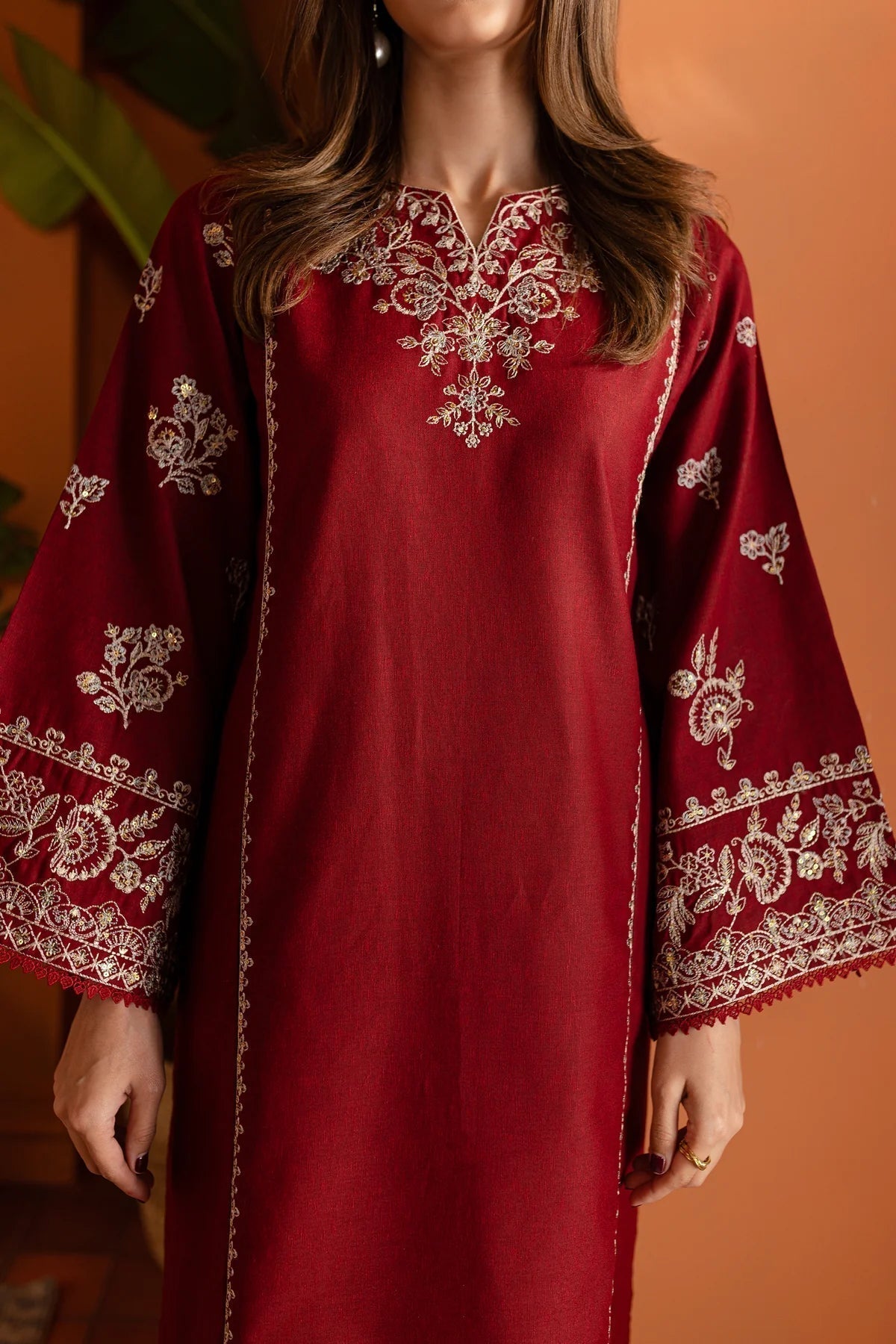 Dhanak - 2PC Embroidered Unstitch- 240