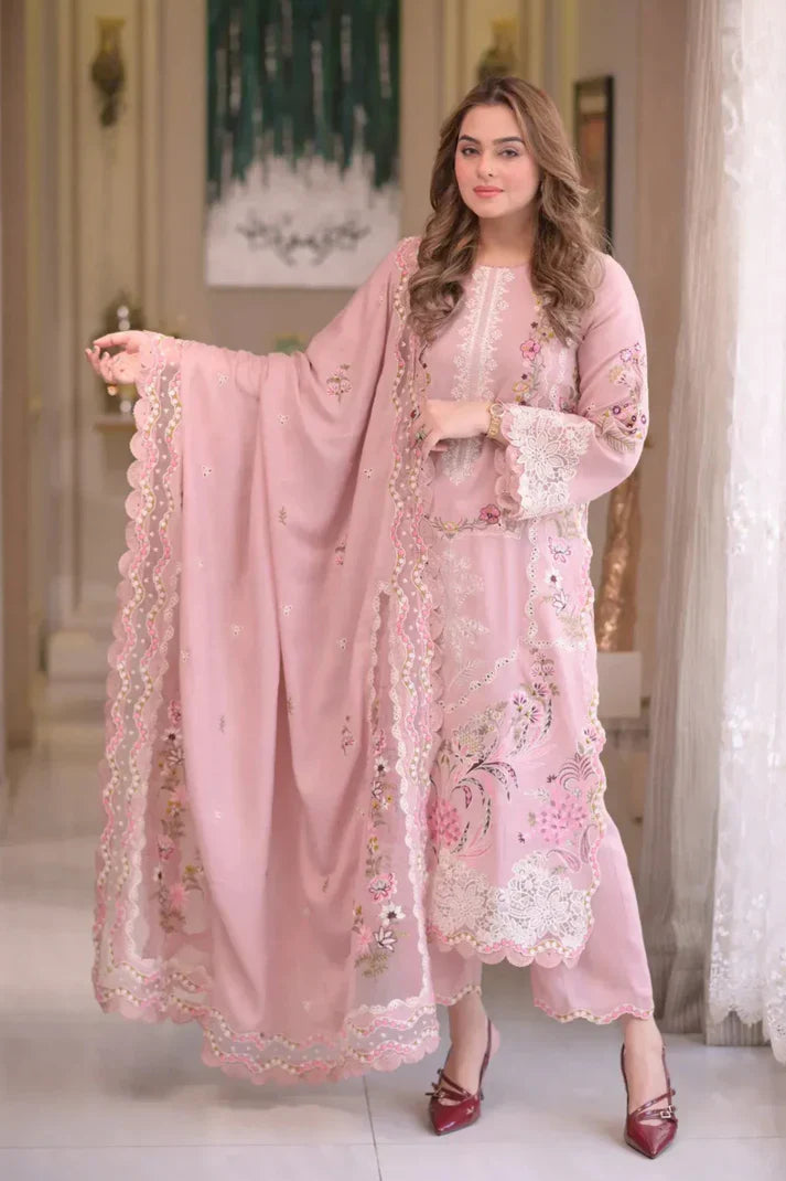 EID Suit Embroidered Lawn Unstitched 3PC Set | FS7077