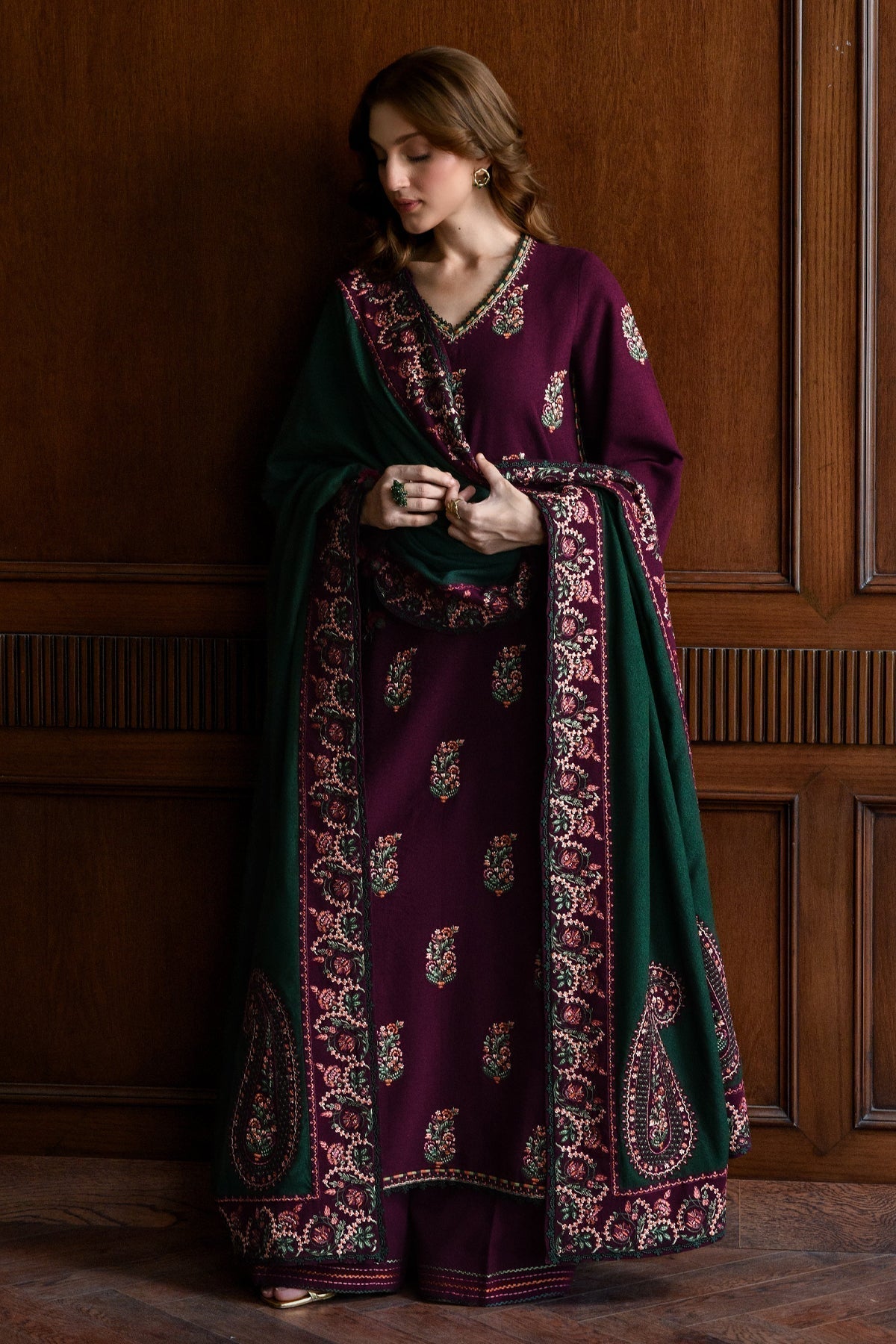 3PC Lawn Embroidered Shirt with Embroidered Dupatta-5168