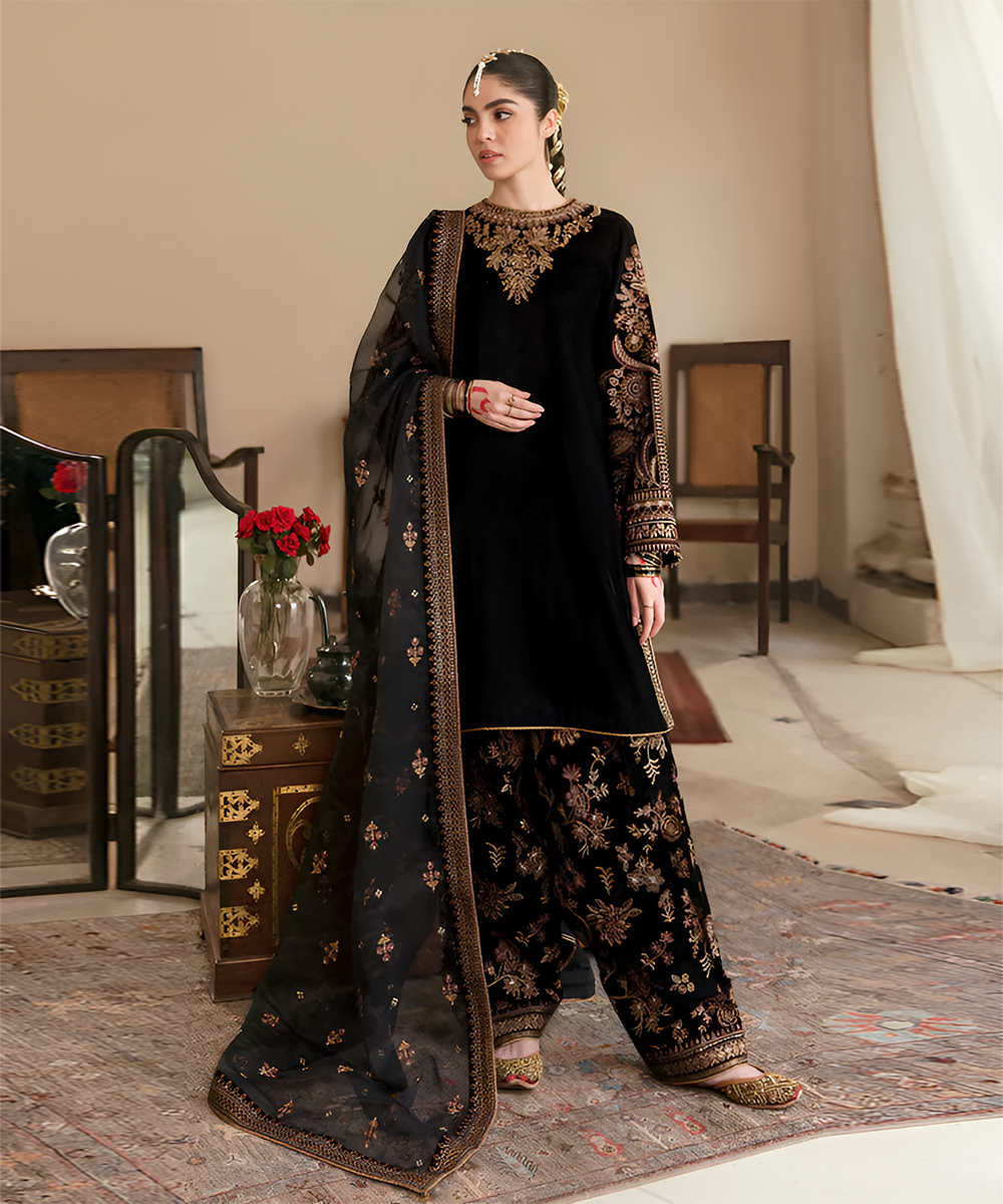 Velvet 3PC Embroidered 804