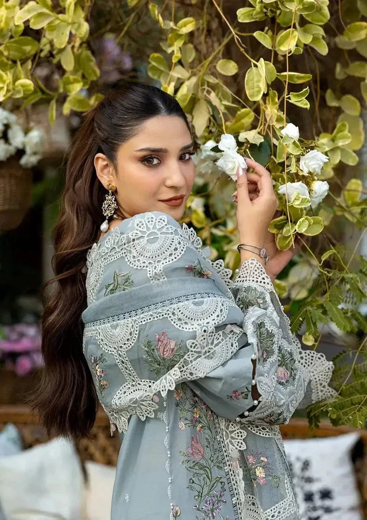 Luxury Lawn Embroidered 3PC Unstitched Set | FS3135
