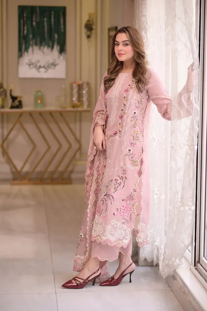 EID Suit Embroidered Lawn Unstitched 3PC Set | FS7077