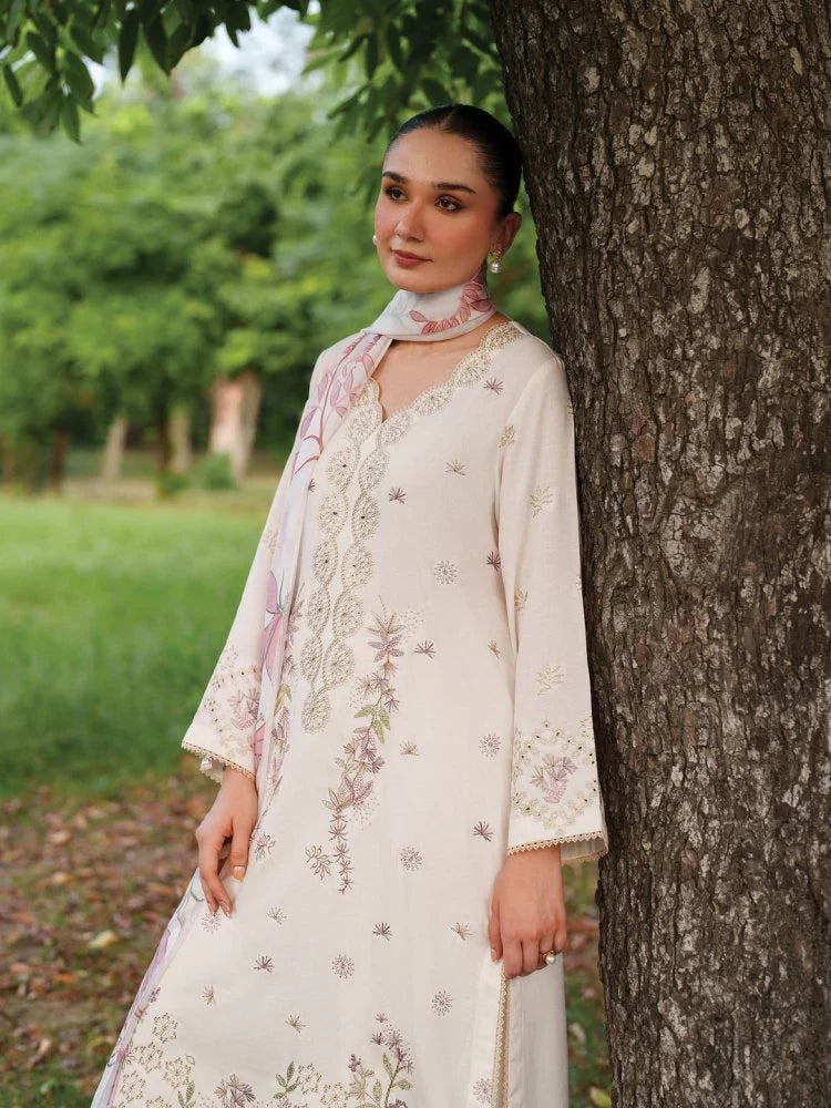 Lawn-3PC Embroidered With Digital Printed Jacquard Dupatta-5158