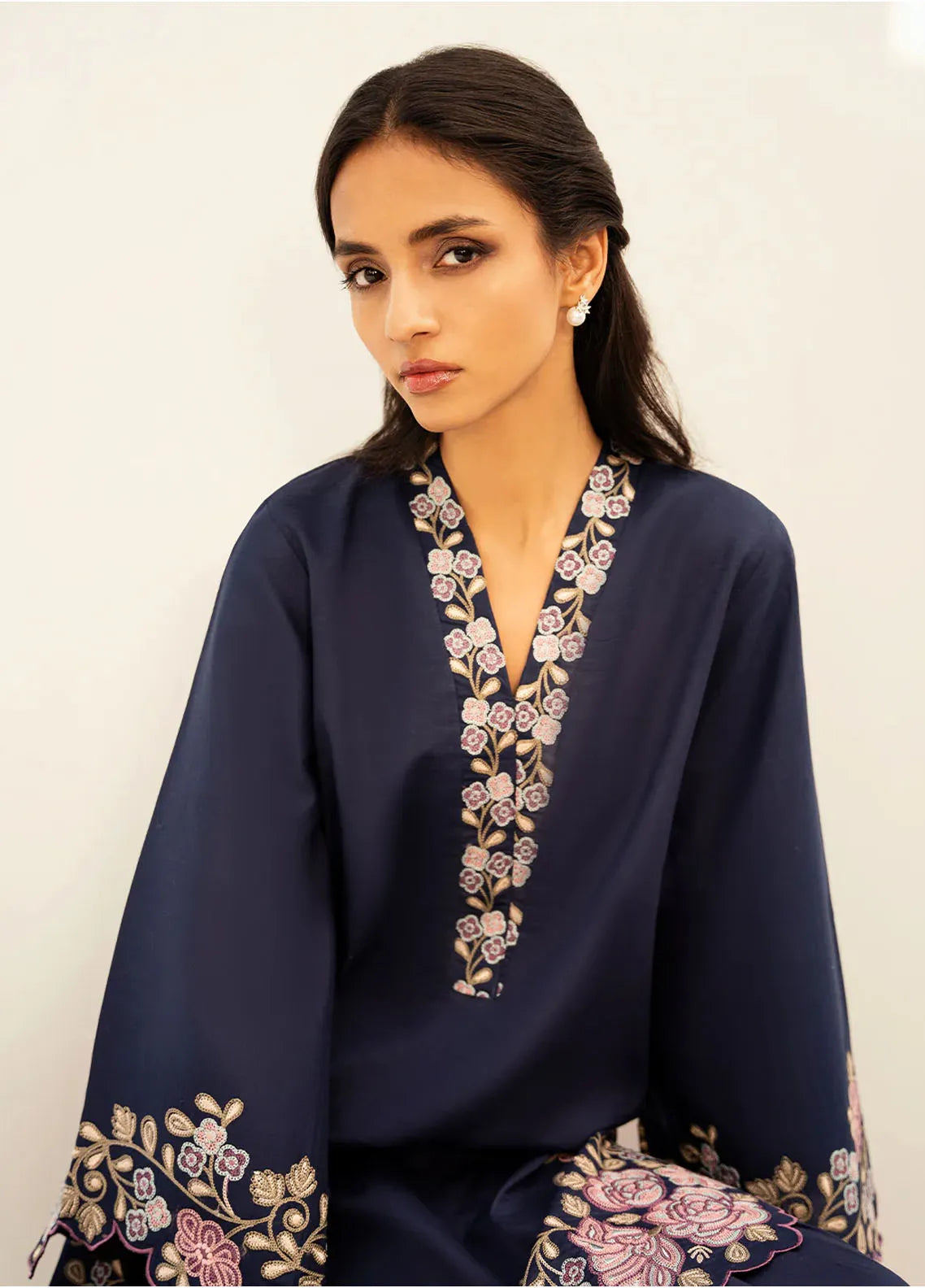 Aubergine Embroidered 3PC Dhanak Suit with Digital Printed Shawl (HE D#305A)