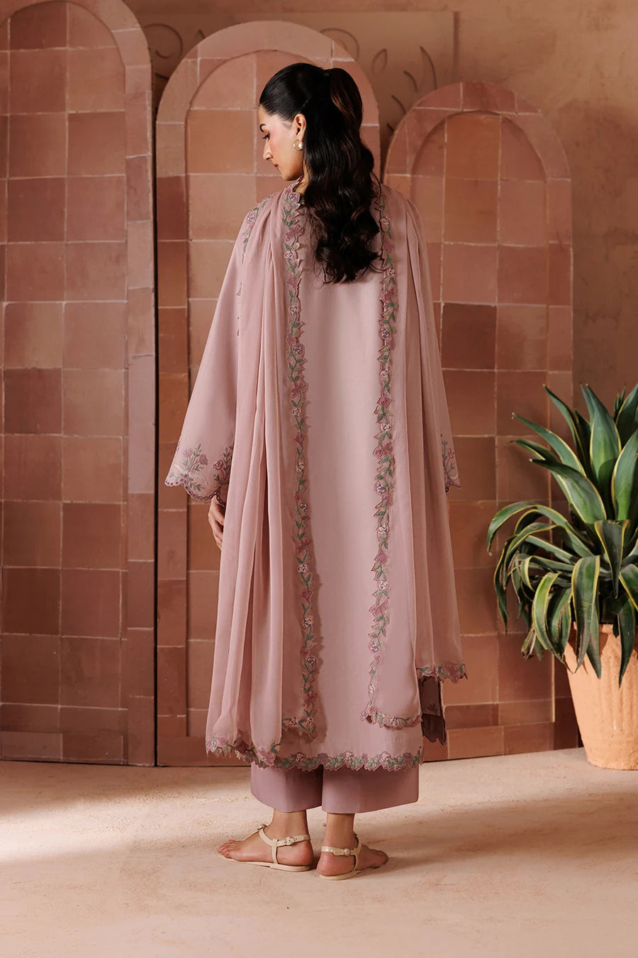 Dusty Rose Embroidered 2-Piece Suit (HE D#19A)